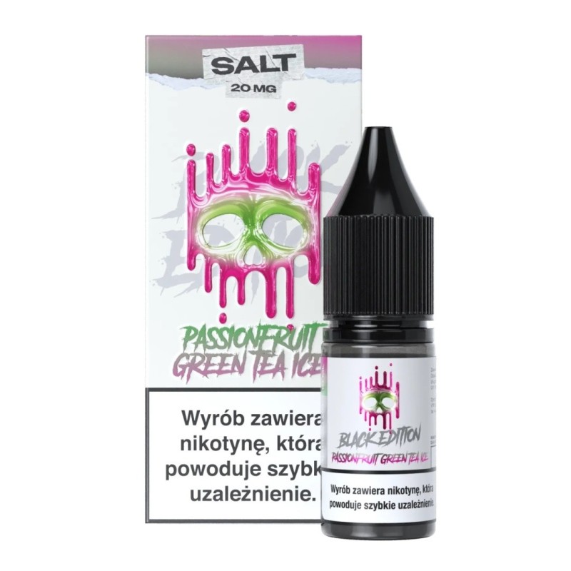 Liquid Dark Line Black Salt 10ml - Passionfruit Green Tea Ice 20mg (A25) | Eliq Vapoteur
