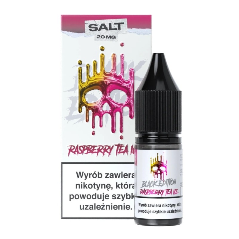 Liquid Dark Line Black Salt 10ml - Raspberry Tea Ice 20mg (A25) | Eliq Vapoteur