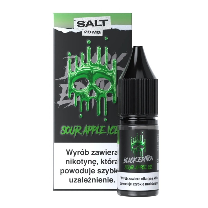 Liquid Dark Line Sel Noir 10ml - Pomme Acide Glacée 20mg (A25) | Eliq Vapoteur