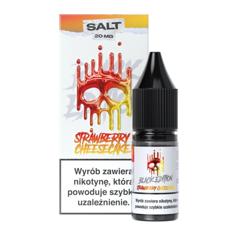 Liquid Dark Line Black Salt 10ml - Strawberry Cheesecake 20mg (A25) | Eliq Vapoteur