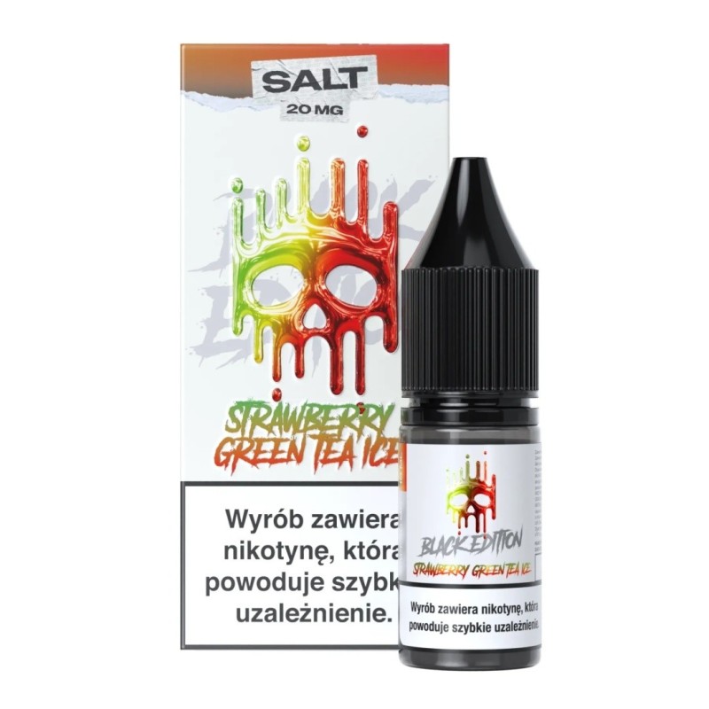 Liquid Dark Line Sel Noir 10ml - Thé Vert à la Fraise Glacé 20mg (A25) | Eliq Vapoteur
