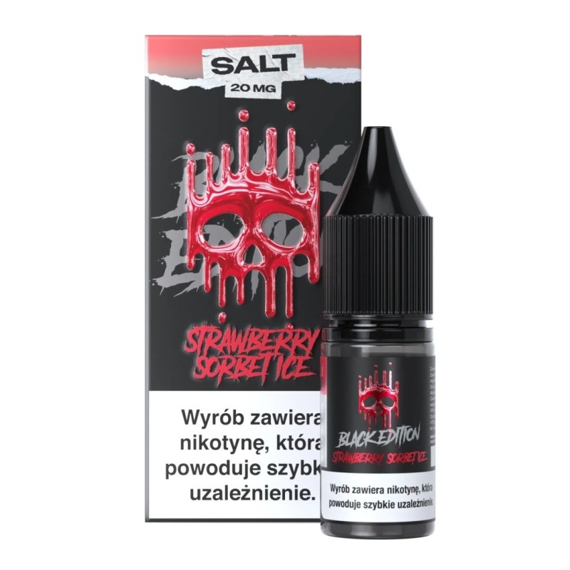 Liquid Dark Line Black Salt 10ml - Strawberry Sorbet Ice 20mg (A25) | Eliq Vapoteur