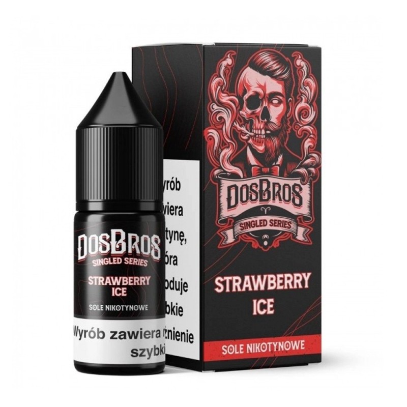 Liquid DosBros Salt 10ml - Strawberry Ice 20mg (A25) | Eliq Vapoteur