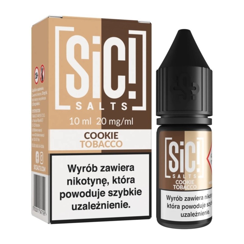 Liquid Sic Salts 10ml - Cookie Tobacco 20mg | Eliq Vapoteur