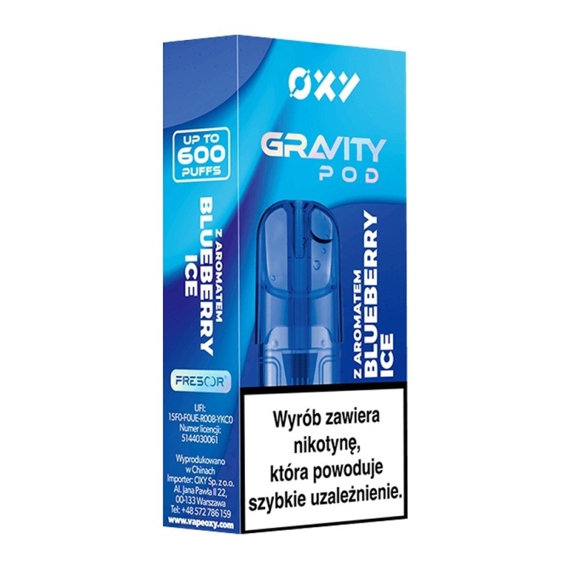 Wkład OXY Gravity 2ml - Blueberry Ice 20mg (A25) | Eliq Vapoteur