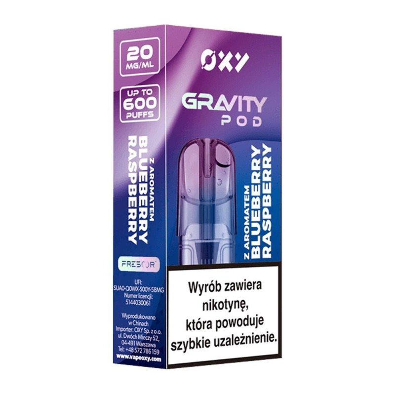 Wkład OXY Gravity 2ml - Blueberry Raspberry 20mg (A25) | Eliq Vapoteur