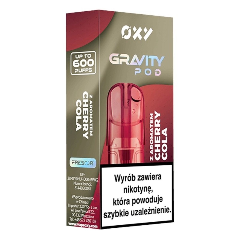 Wkład OXY Gravity 2ml - Cherry Cola 20mg (A25) | Eliq Vapoteur