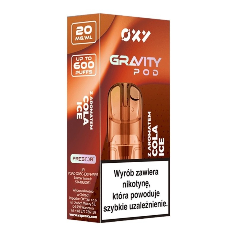 Wkład OXY Gravity 2ml - Cola Ice 20mg (A25) | Eliq Vapoteur