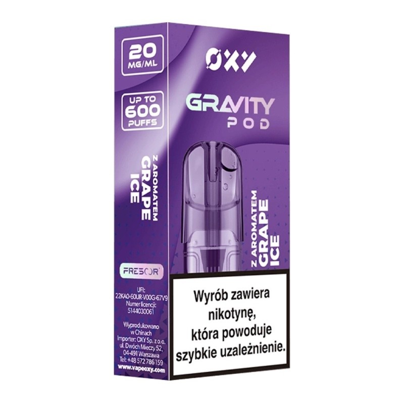 Wkład OXY Gravity 2ml - Grape Ice 20mg (A25) | Eliq Vapoteur