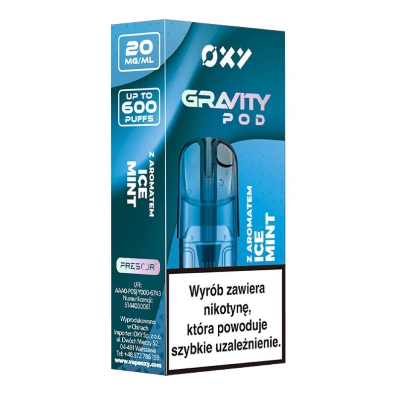 Wkład OXY Gravity 2ml - Ice Mint 20mg (A25) | Eliq Vapoteur