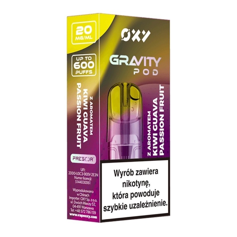 Cartouche OXY Gravity 2ml - Kiwi Guava Passion Fruit 20mg | EliqVapoteur
