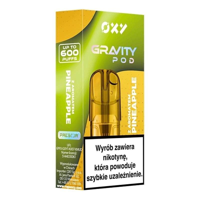 Wkład OXY Gravity 2ml - Pineapple 20mg (A25) | Eliq Vapoteur
