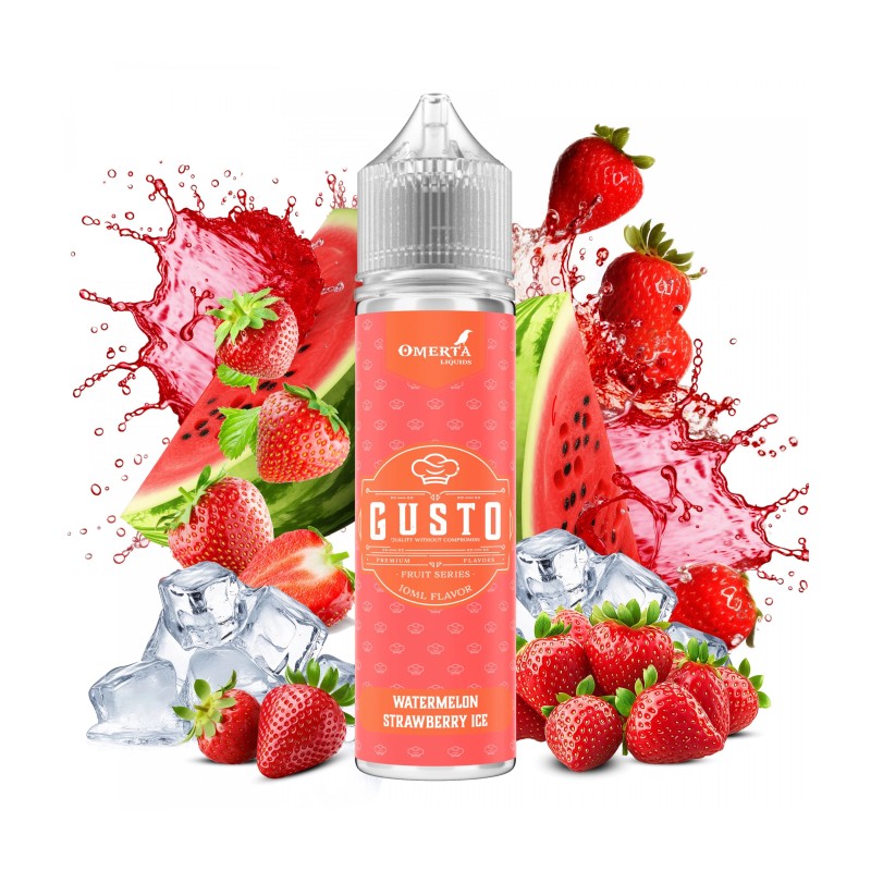 Longfill Omerta 10/60ml - Gusto Strawberry Watermelon Ice (A25) | Eliq Vapoteur